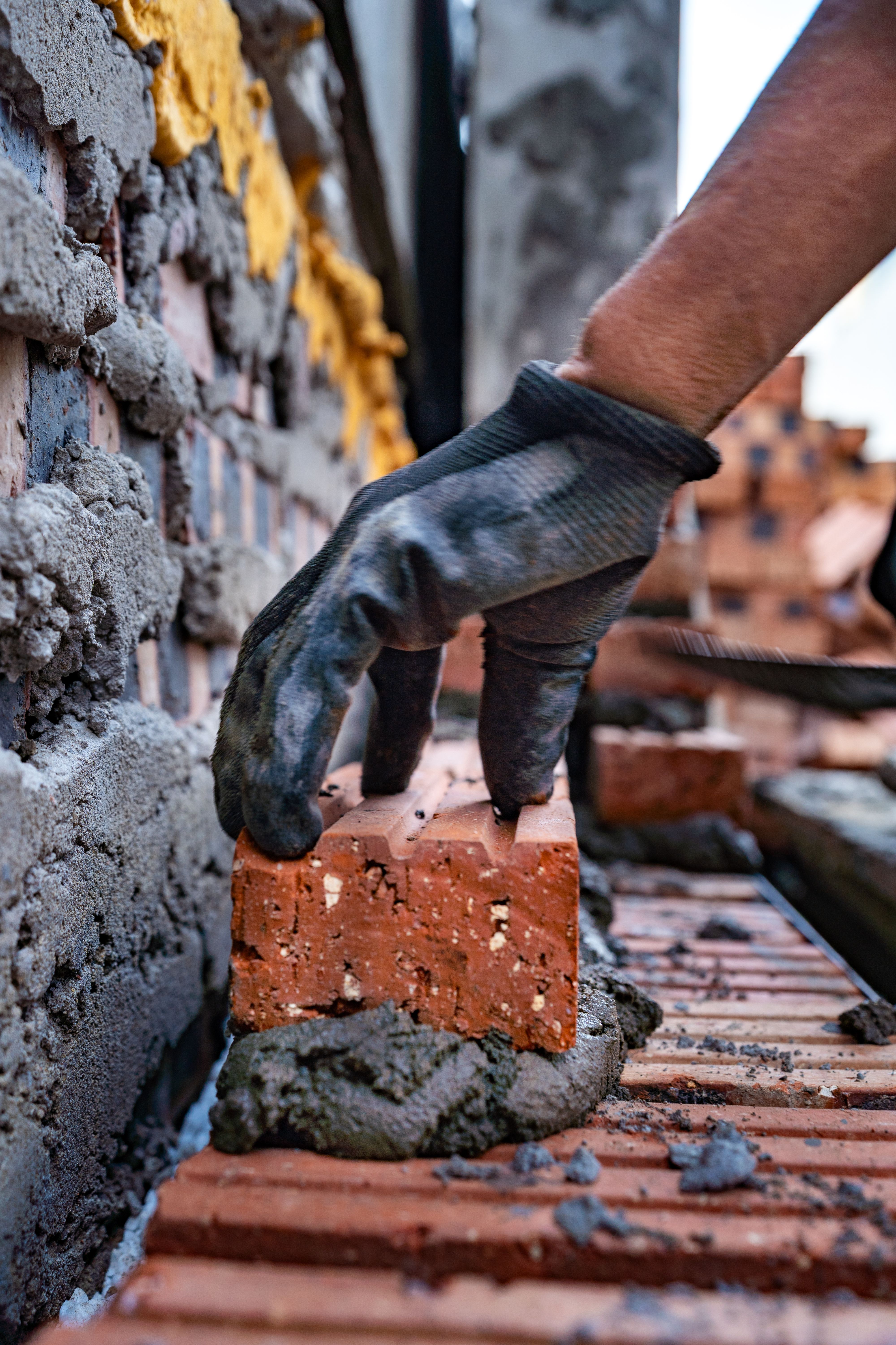 Travaux de maçonnerie et structure béton sur chantier